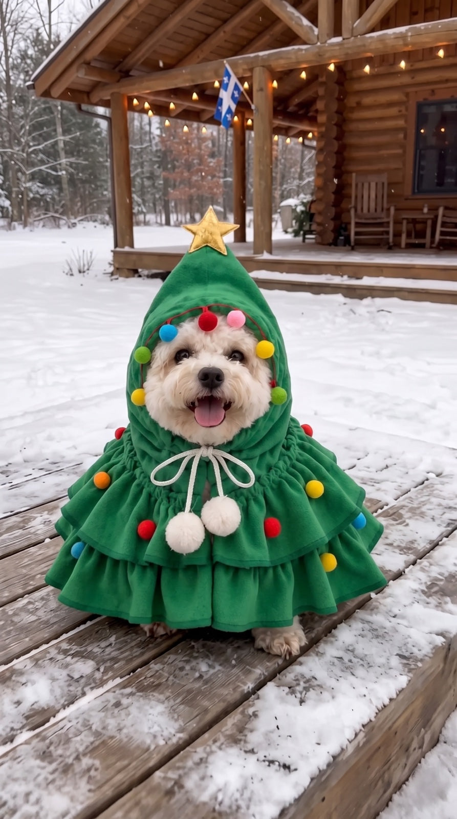 Cape sapin de Noël pour chien et chat
