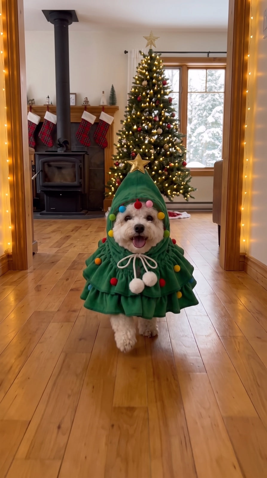 Cape sapin de Noël pour chien et chat